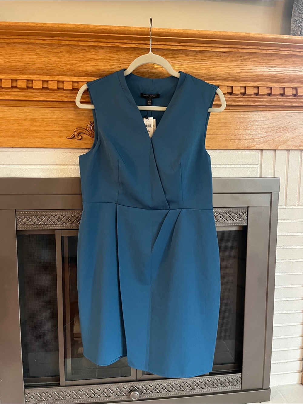Banana Republic Sleeveless Teal-Blue Sheath Dress